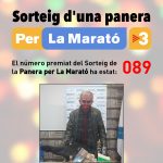 Número premiat del Sorteig d’una Panera per La Marató de TV3