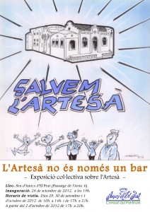 Cartell de l'exposició: "L'Artesà no és només un bar"