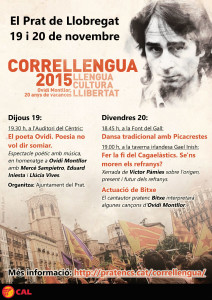 Cartell del Correllengua 2015 al Prat