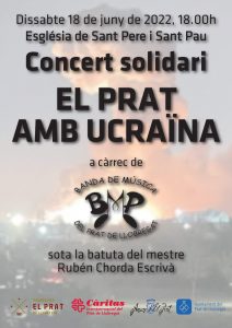 Concert solidari: El Prat amb Ucraïna, a càrrec de la Banda de Música del Prat