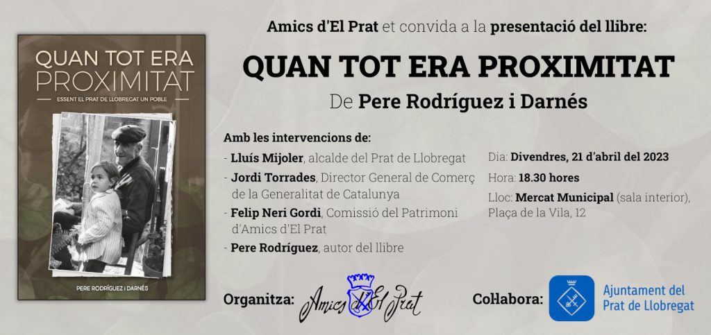 Presentació del llibre "Quan tot era proximitat" de Pere Rodríguez