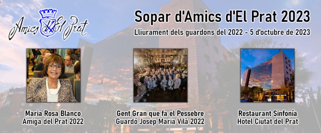 Invitació Sopar d'Amics d'El Prat 2023