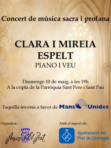 Concert de música sacra i profana: Clara i Mireia Espelt (piano i veu)